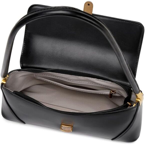 Women Black Imported Vintage Retro Classic Cute Hobo Tote Mini Clutch Bags - Picture 4 of 4